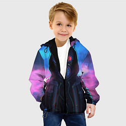 Куртка с капюшоном детская Сталкер, цвет: 3D-черный — фото 2