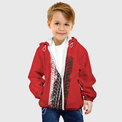 Куртка с капюшоном детская Протектор шин, цвет: 3D-белый — фото 2