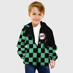 Куртка с капюшоном детская TANJIRO KAMADO ТАНДЖИРО, цвет: 3D-черный — фото 2