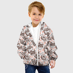 Куртка с капюшоном детская Фастфуд Fast food, цвет: 3D-белый — фото 2