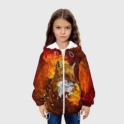 Куртка с капюшоном детская Огненный Лис, цвет: 3D-белый — фото 2