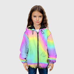 Куртка с капюшоном детская Цвет волшебства, цвет: 3D-черный — фото 2