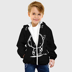 Куртка с капюшоном детская Меломан, цвет: 3D-белый — фото 2