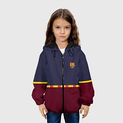 Куртка с капюшоном детская FC Barcelona Flag and team Logo 202122, цвет: 3D-черный — фото 2