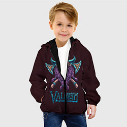 Куртка с капюшоном детская Valheim Viking, цвет: 3D-черный — фото 2