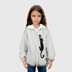 Куртка с капюшоном детская Испуганный кот, цвет: 3D-белый — фото 2