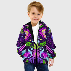 Куртка с капюшоном детская Мексиканская феерия, цвет: 3D-черный — фото 2