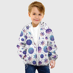 Куртка с капюшоном детская Яркая галактика, цвет: 3D-белый — фото 2