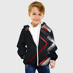 Куртка с капюшоном детская Luxury Black 3D СОТЫ, цвет: 3D-белый — фото 2