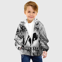 Куртка с капюшоном детская DARK SOULS ТЁМНЫЙ МИР, цвет: 3D-белый — фото 2