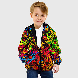 Куртка с капюшоном детская LIQUID, цвет: 3D-черный — фото 2
