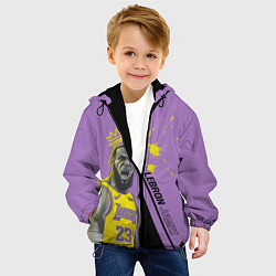 Куртка с капюшоном детская Леброн джеймс, цвет: 3D-черный — фото 2