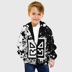 Куртка с капюшоном детская Geometry Dash: Black, цвет: 3D-черный — фото 2