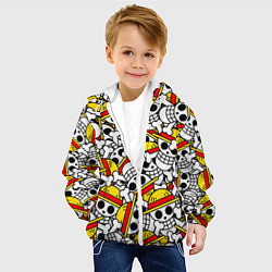 Куртка с капюшоном детская ONE PIECE ВАН ПИС УЗОР, цвет: 3D-белый — фото 2