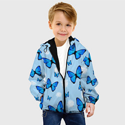 Куртка с капюшоном детская Бабочки Моргенштерна, цвет: 3D-черный — фото 2