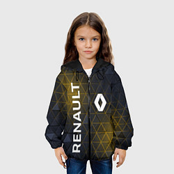 Куртка с капюшоном детская RENAULT РЕНО ЖЕЛТАЯ ГЕОМЕТРИЯ, цвет: 3D-черный — фото 2