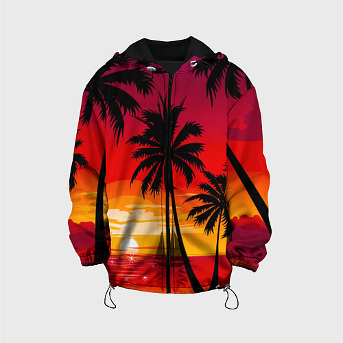 Детская куртка Гавайский закат / 3D-Черный – фото 1