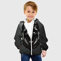 Куртка с капюшоном детская Демон волк, цвет: 3D-белый — фото 2
