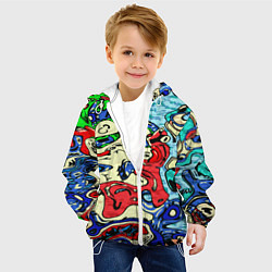 Куртка с капюшоном детская Multicolored, цвет: 3D-белый — фото 2