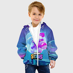 Куртка с капюшоном детская Сквик Squeak Brawl Stars, цвет: 3D-белый — фото 2