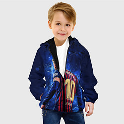 Куртка с капюшоном детская Leo Messi Лео Месси 10, цвет: 3D-черный — фото 2