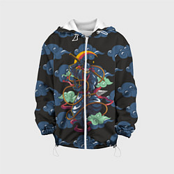 Куртка с капюшоном детская Ниндзя, цвет: 3D-белый