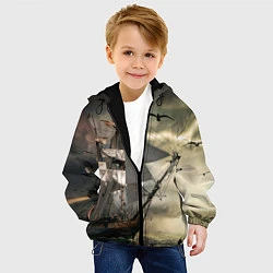 Куртка с капюшоном детская Парусник, цвет: 3D-черный — фото 2