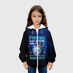 Куртка с капюшоном детская FISHING PLANET Рыбалка, цвет: 3D-белый — фото 2