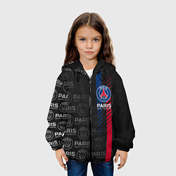 Куртка с капюшоном детская ФК ПСЖ PARIS SAINT GERMAIN, цвет: 3D-черный — фото 2