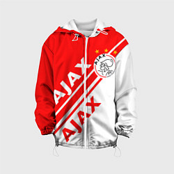 Куртка с капюшоном детская FC AJAX AMSTERDAM ФК АЯКС, цвет: 3D-белый