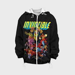 Куртка с капюшоном детская Неуязвимый Invincible, цвет: 3D-белый