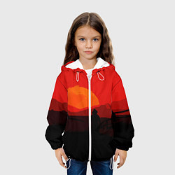 Куртка с капюшоном детская RDR2, цвет: 3D-белый — фото 2