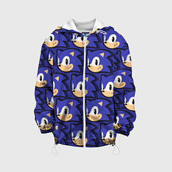 Куртка с капюшоном детская Sonic pattern, цвет: 3D-белый