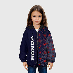 Куртка с капюшоном детская Хонда - Взрыв Паттерн, цвет: 3D-черный — фото 2