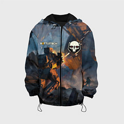 Куртка с капюшоном детская Battletech warrior, цвет: 3D-черный