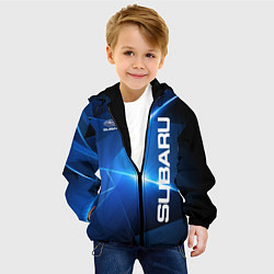 Куртка с капюшоном детская Subaru, цвет: 3D-черный — фото 2
