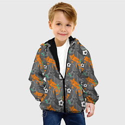 Куртка с капюшоном детская Football, цвет: 3D-черный — фото 2