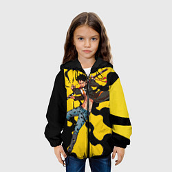 Куртка с капюшоном детская Трафальгар Ло из One Piece, цвет: 3D-черный — фото 2