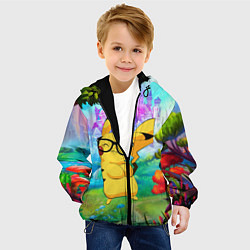 Куртка с капюшоном детская Пикачу в сказочном королевстве, цвет: 3D-черный — фото 2