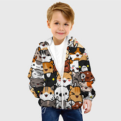 Куртка с капюшоном детская Коты и котики, цвет: 3D-белый — фото 2