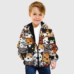 Куртка с капюшоном детская Коты и котики, цвет: 3D-черный — фото 2