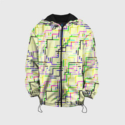 Куртка с капюшоном детская Geometric Color, цвет: 3D-черный