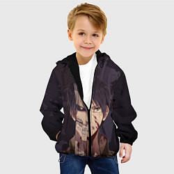 Куртка с капюшоном детская Атака титанов, цвет: 3D-черный — фото 2