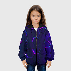 Куртка с капюшоном детская НЕОНОВАЯ БРОНЯ, цвет: 3D-черный — фото 2