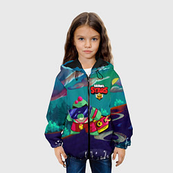 Куртка с капюшоном детская Базз Buzz Brawl Stars, цвет: 3D-черный — фото 2
