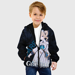 Куртка с капюшоном детская Барбара Genshin Impact, цвет: 3D-черный — фото 2