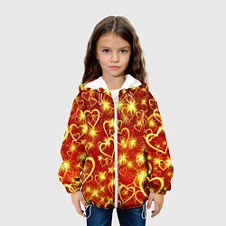 Куртка с капюшоном детская Любовный взрыв, цвет: 3D-белый — фото 2