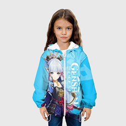 Куртка с капюшоном детская Genshin Impact, Аяка, цвет: 3D-белый — фото 2