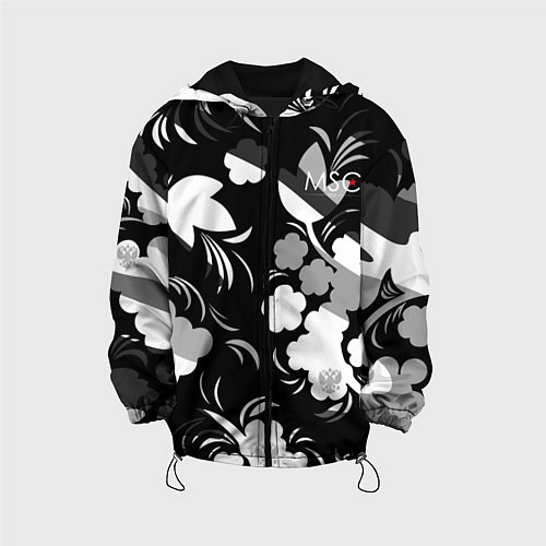 Детская куртка Russia Камуфляж белый New 202223 / 3D-Черный – фото 1
