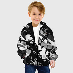 Куртка с капюшоном детская Russia Камуфляж белый New 202223, цвет: 3D-черный — фото 2